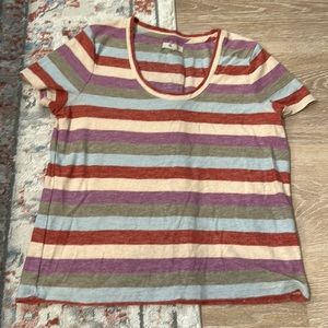 Madewell multicolored striped short sleeve tee